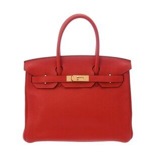 HERMES Birkin 30 Rouge tomato hand bag